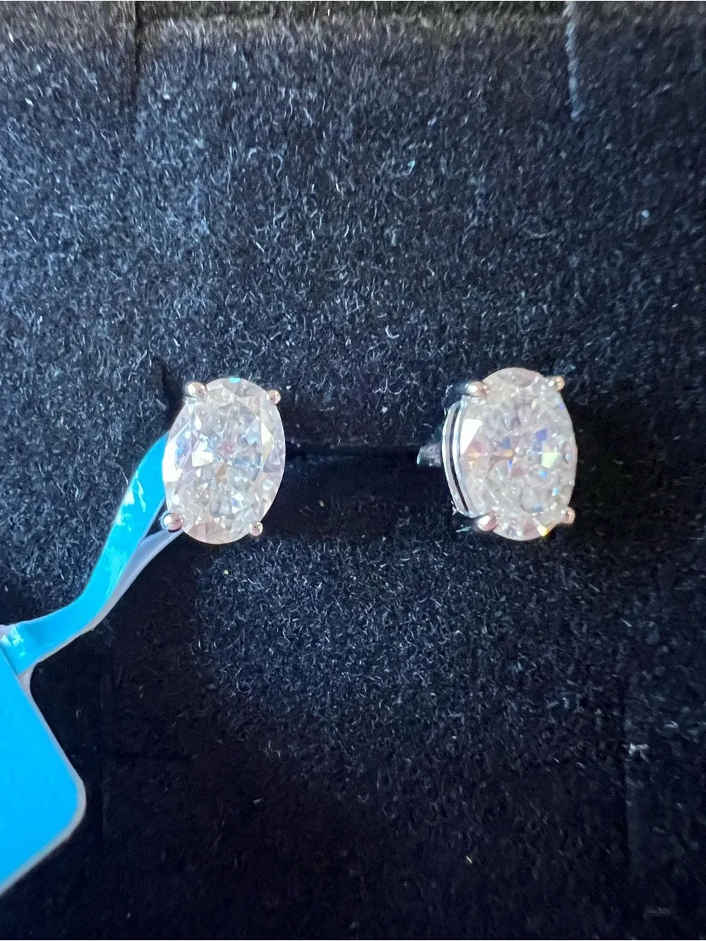 Classic .925 Sterling Silver Oval Moissanite 2.00 CTW Stud Earrings